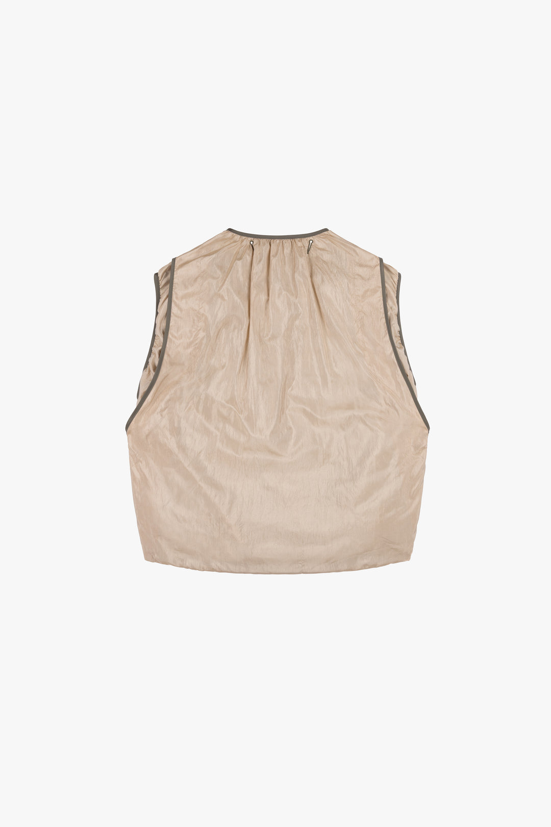 Parachute Silk Nylon Vest - Dove Grey / Sky Blue