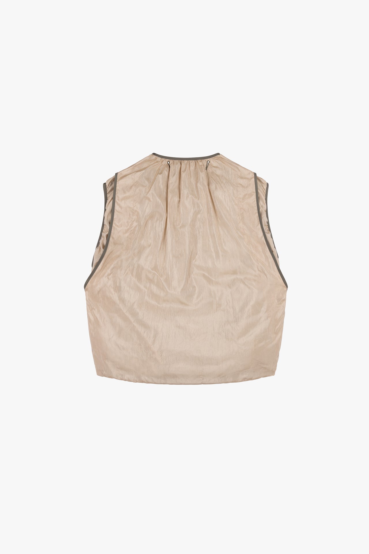 Parachute Silk Nylon Vest - Dove Grey / Sky Blue