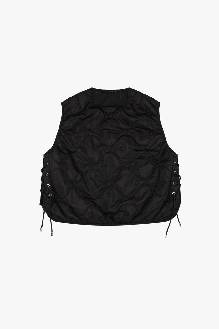 Parachute Silk Nylon Lattice Vest - Olive / Black