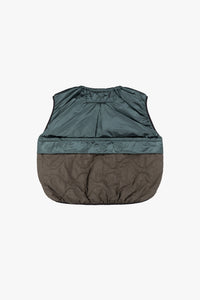 Parachute Quilted Vest - Black / Mineral Green