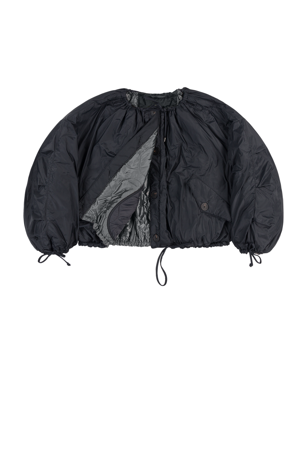 Parachute Quilted Bomber - Anthracite / Black - Layer 1