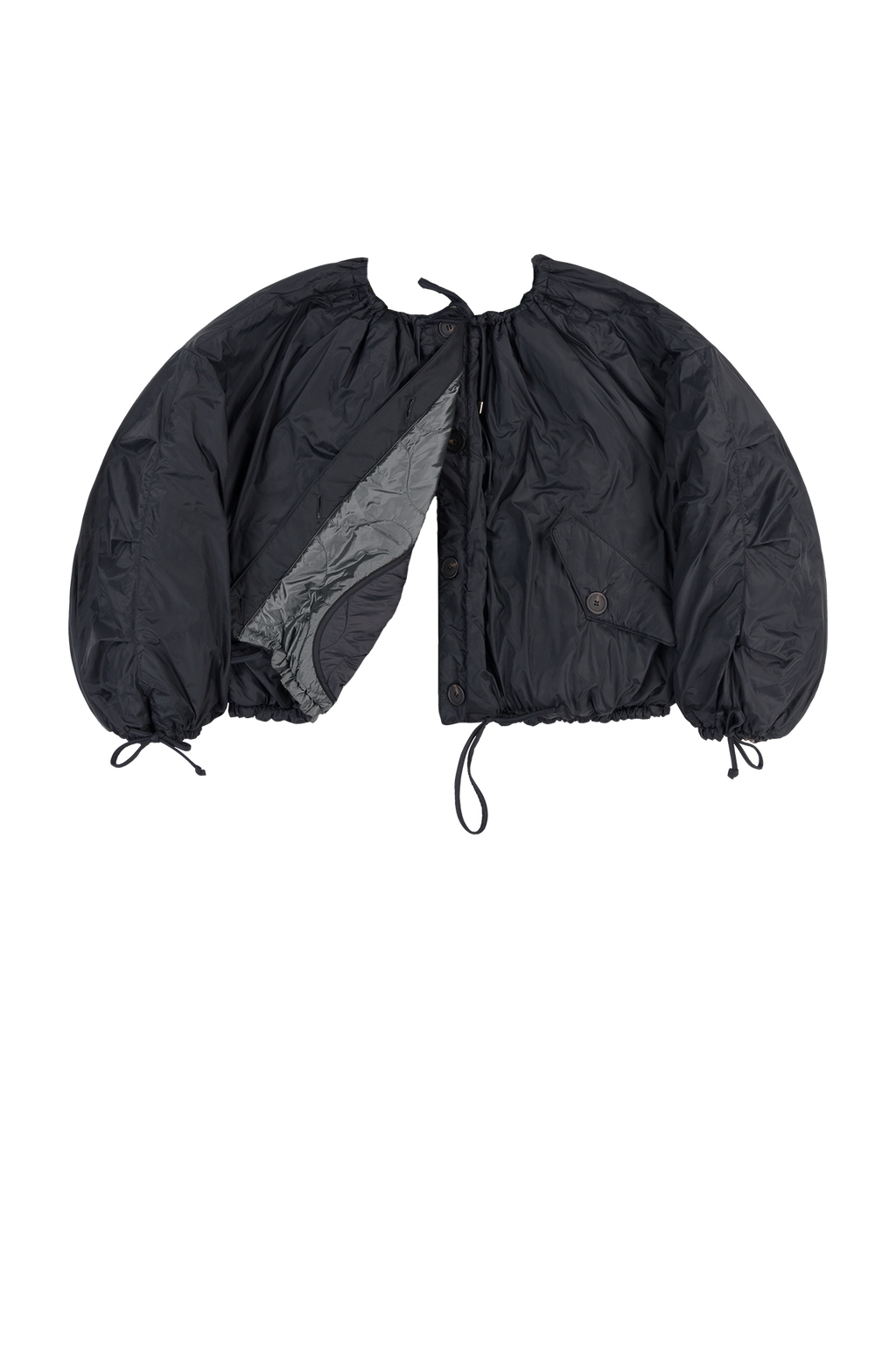 Parachute Quilted Bomber - Anthracite / Black - Layer 6