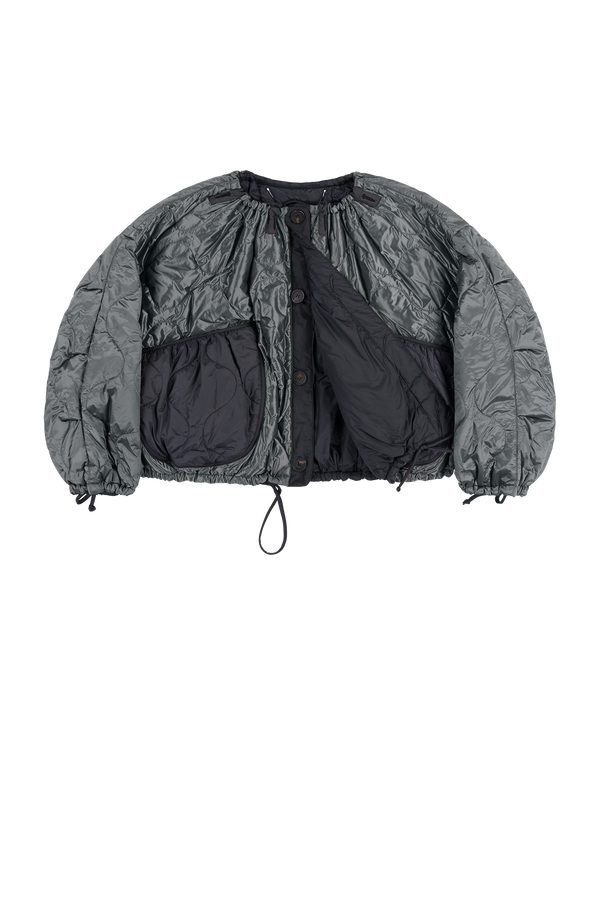 Parachute Quilted Bomber - Anthracite / Black - Layer 1