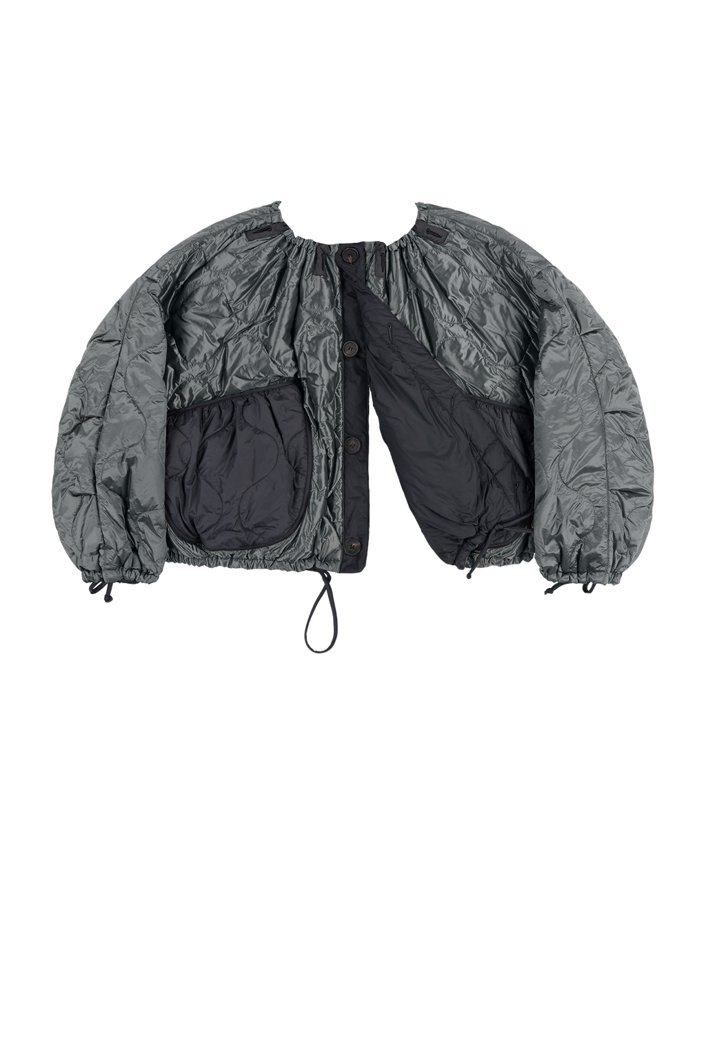 Parachute Quilted Bomber - Anthracite / Black - Layer 6