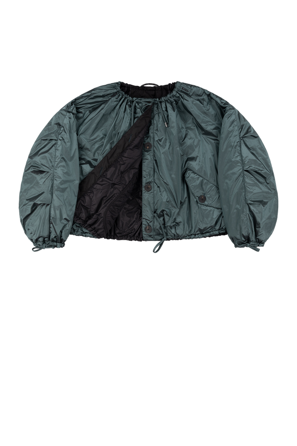 Parachute Quilted Bomber - Black / Mineral Green - Layer 1