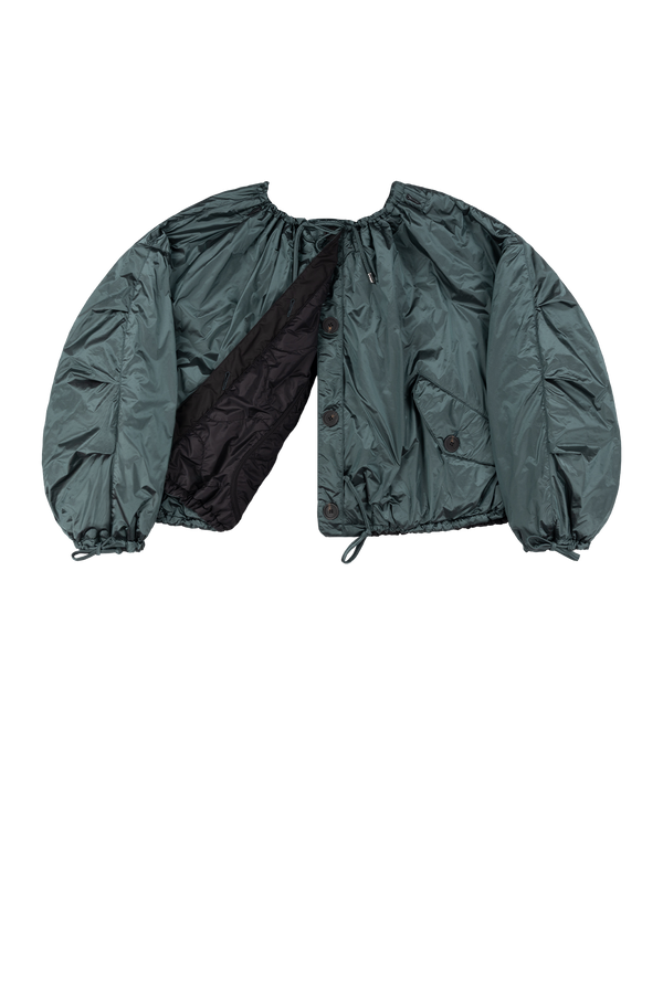 Parachute Quilted Bomber - Black / Mineral Green - Layer 6
