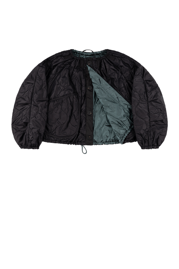 Parachute Quilted Bomber - Black / Mineral Green - Layer 1