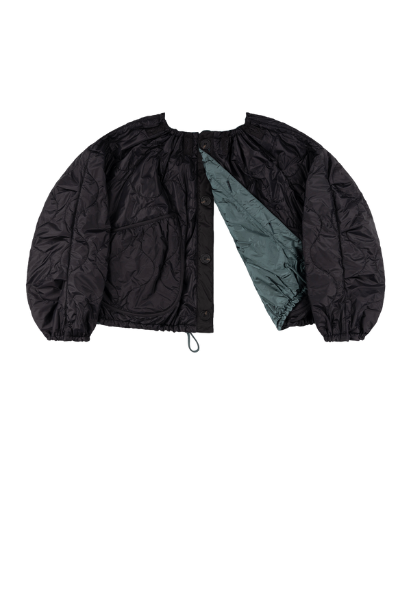 Parachute Quilted Bomber - Black / Mineral Green - Layer 6