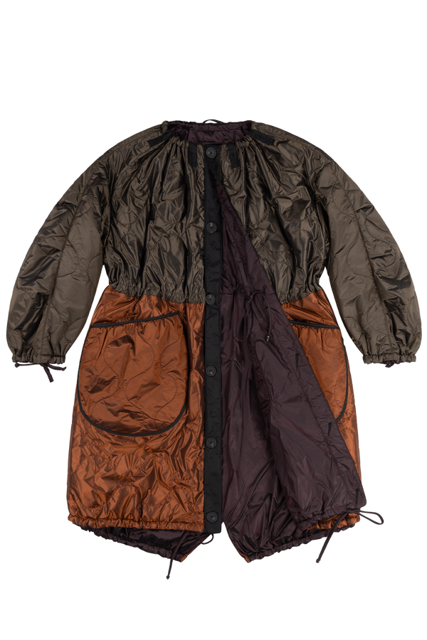 Parachute Quilted Parka - Amber / Bordeaux - Layer 1