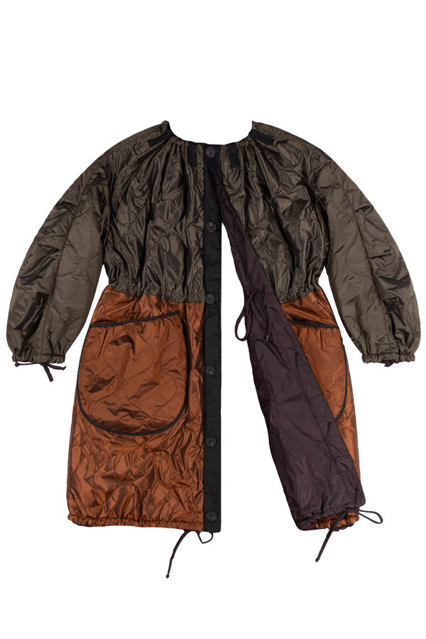 Parachute Quilted Parka - Amber / Bordeaux - Layer 6