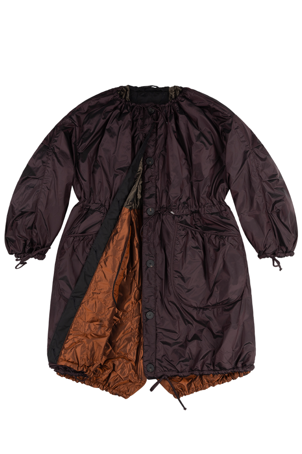 Parachute Quilted Parka - Amber / Bordeaux - Layer 1