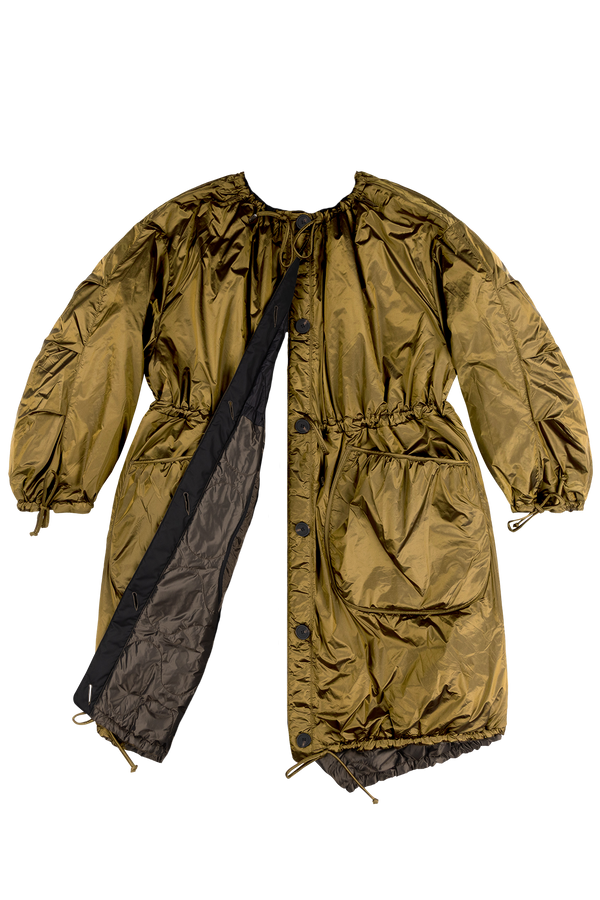 Parachute Quilted Parka - Black / Antique Gold - Layer 6