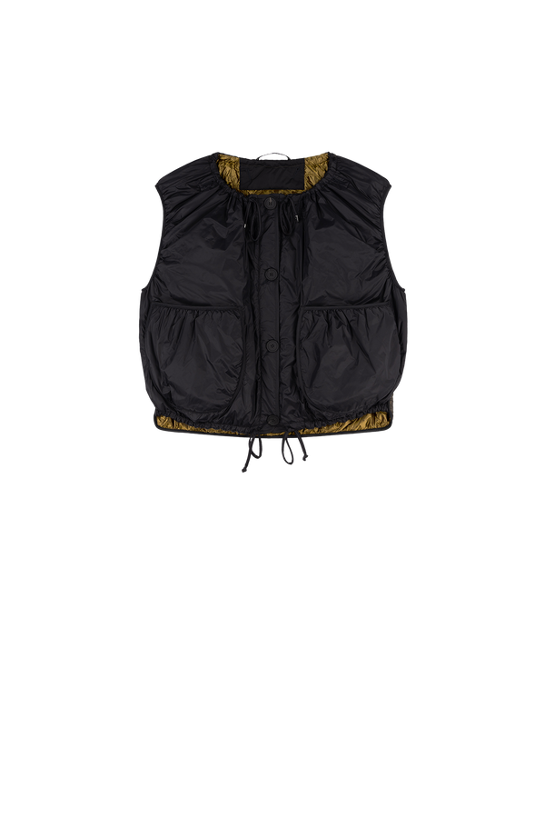 Parachute Quilted Vest - Antique Gold / Black - Layer 2