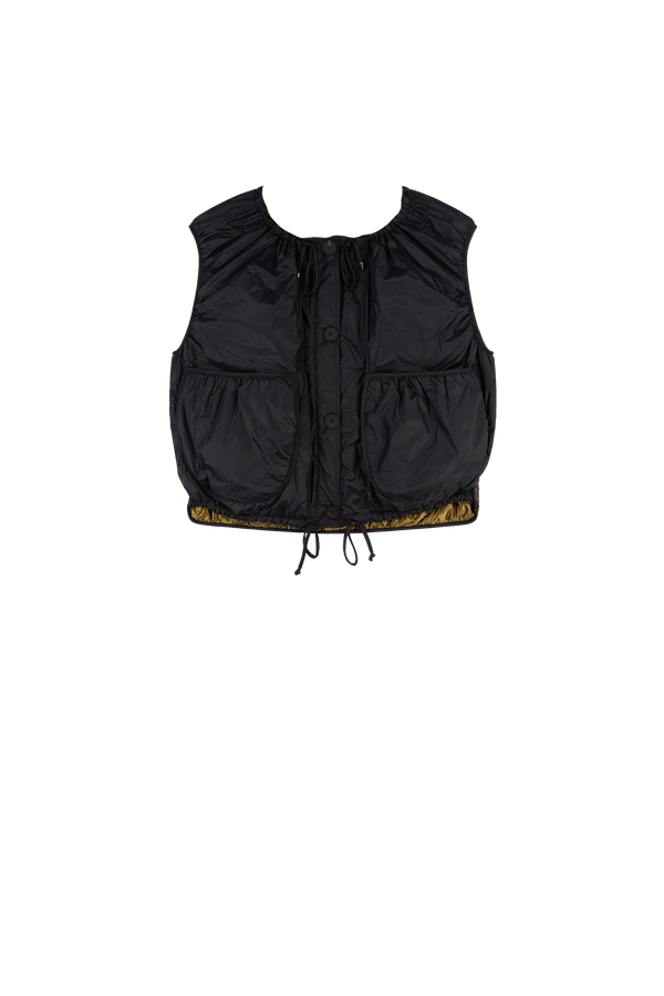 Parachute Quilted Vest - Antique Gold / Black - Layer 5