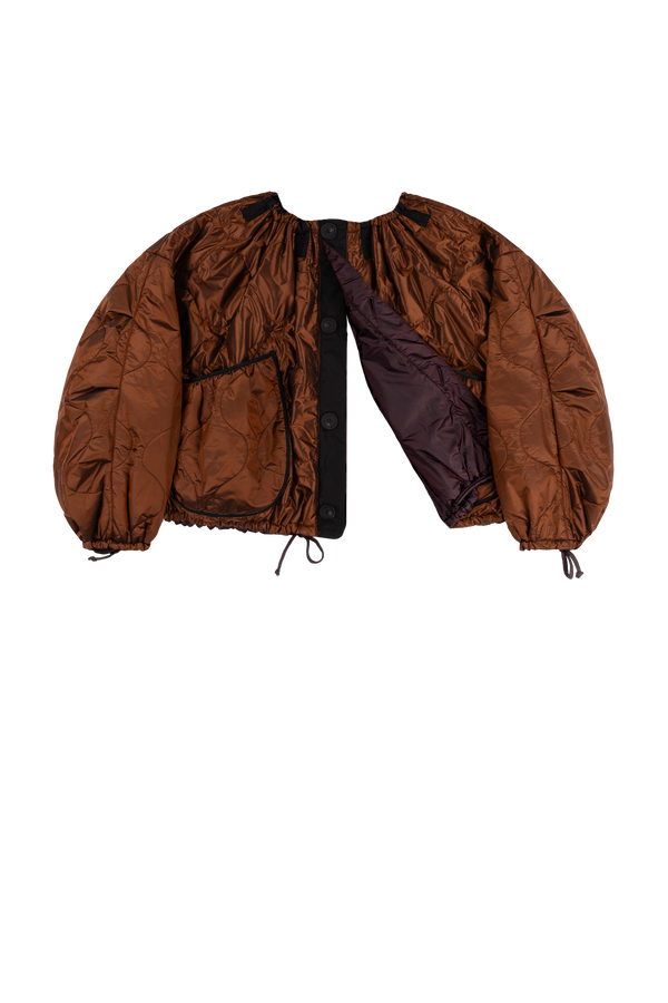 Parachute Quilted Bomber - Amber / Bordeaux - Layer 6