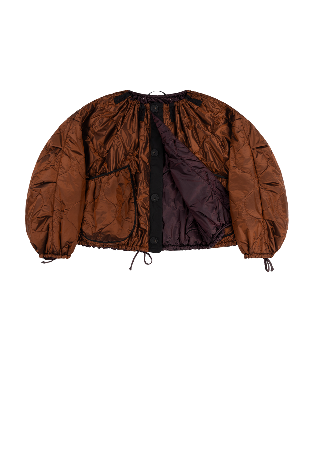 Parachute Quilted Bomber - Amber / Bordeaux - Layer 1
