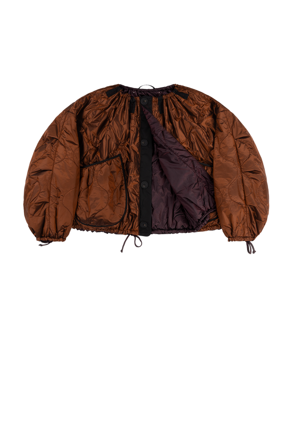 Parachute Quilted Bomber - Amber / Bordeaux - Layer 1