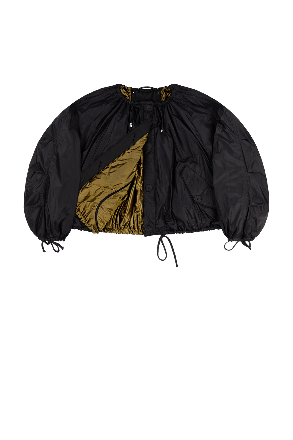 Parachute Quilted Bomber - Antique Gold / Black - Layer 1