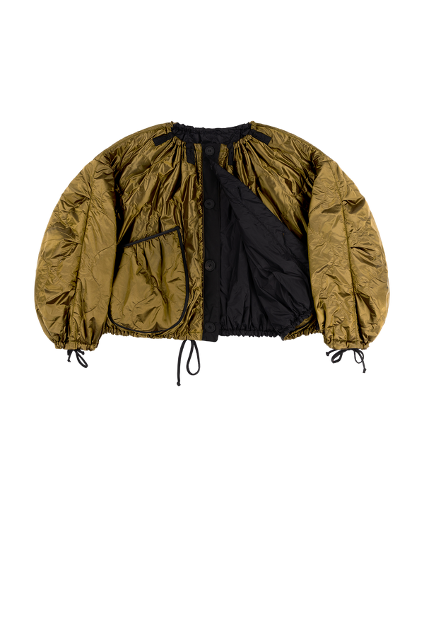 Parachute Quilted Bomber - Antique Gold / Black - Layer 1