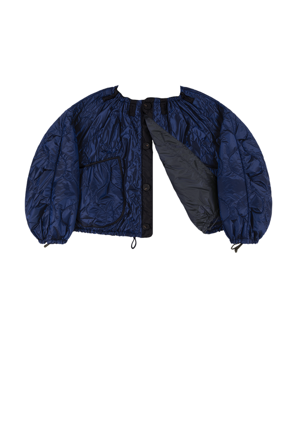 Parachute Quilted Bomber - Bright Navy / Midnight & Dark Olive - Layer 6