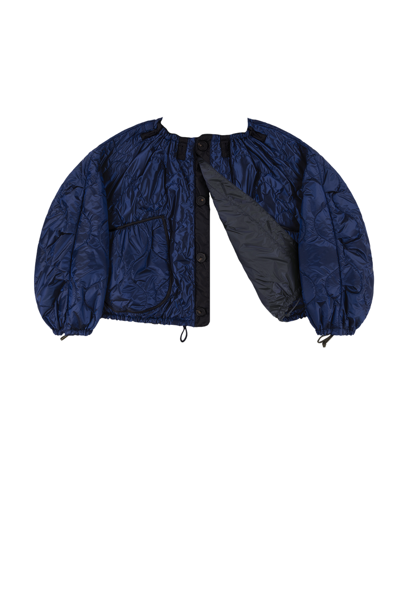 Parachute Quilted Bomber - Bright Navy / Midnight & Dark Olive - Layer 6