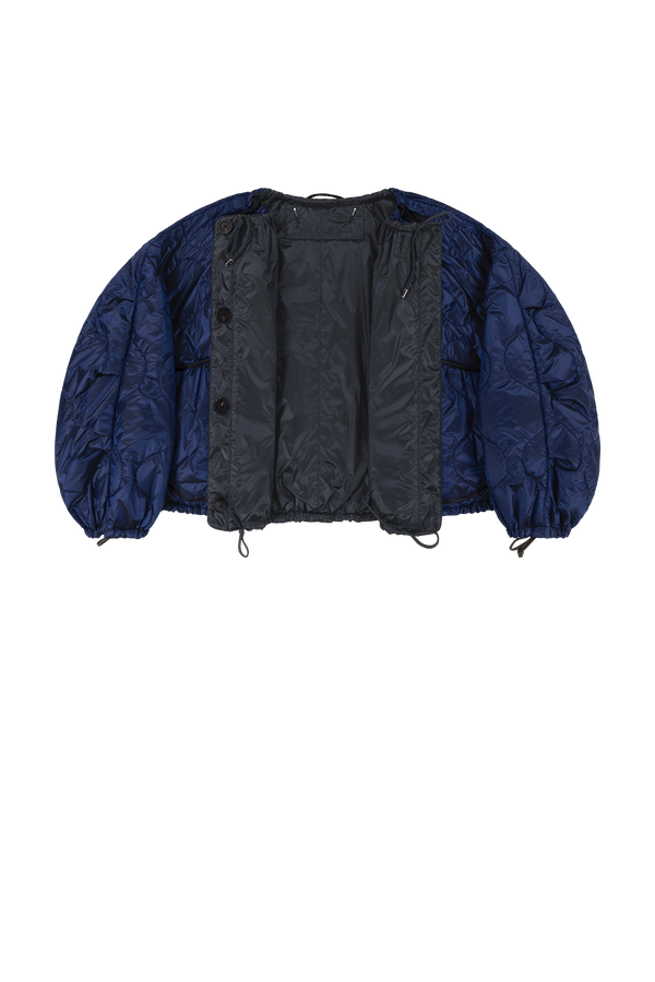 Parachute Quilted Bomber - Bright Navy / Midnight & Dark Olive - Layer 6