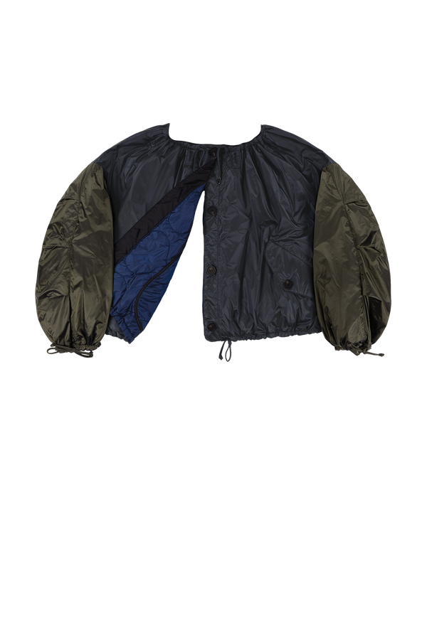 Parachute Quilted Bomber - Bright Navy / Midnight & Dark Olive - Layer 6