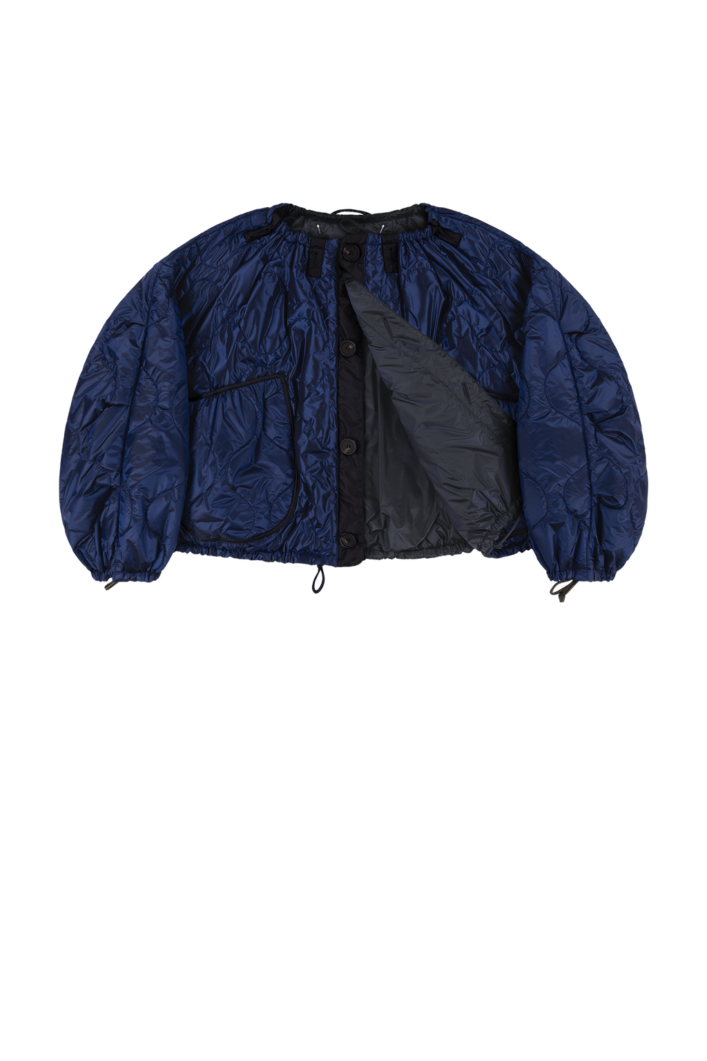 Parachute Quilted Bomber - Bright Navy / Midnight & Dark Olive - Layer 1