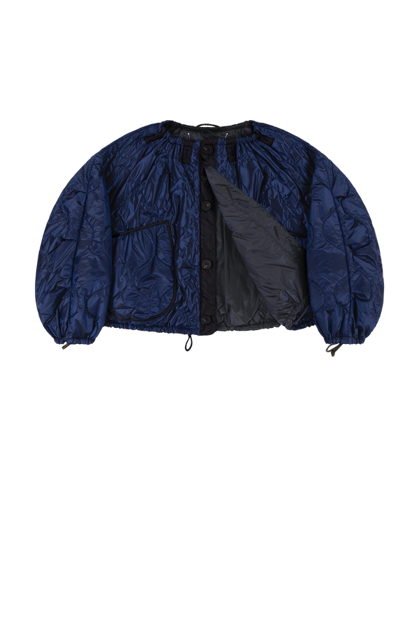 Parachute Quilted Bomber - Bright Navy / Midnight & Dark Olive - Layer 1