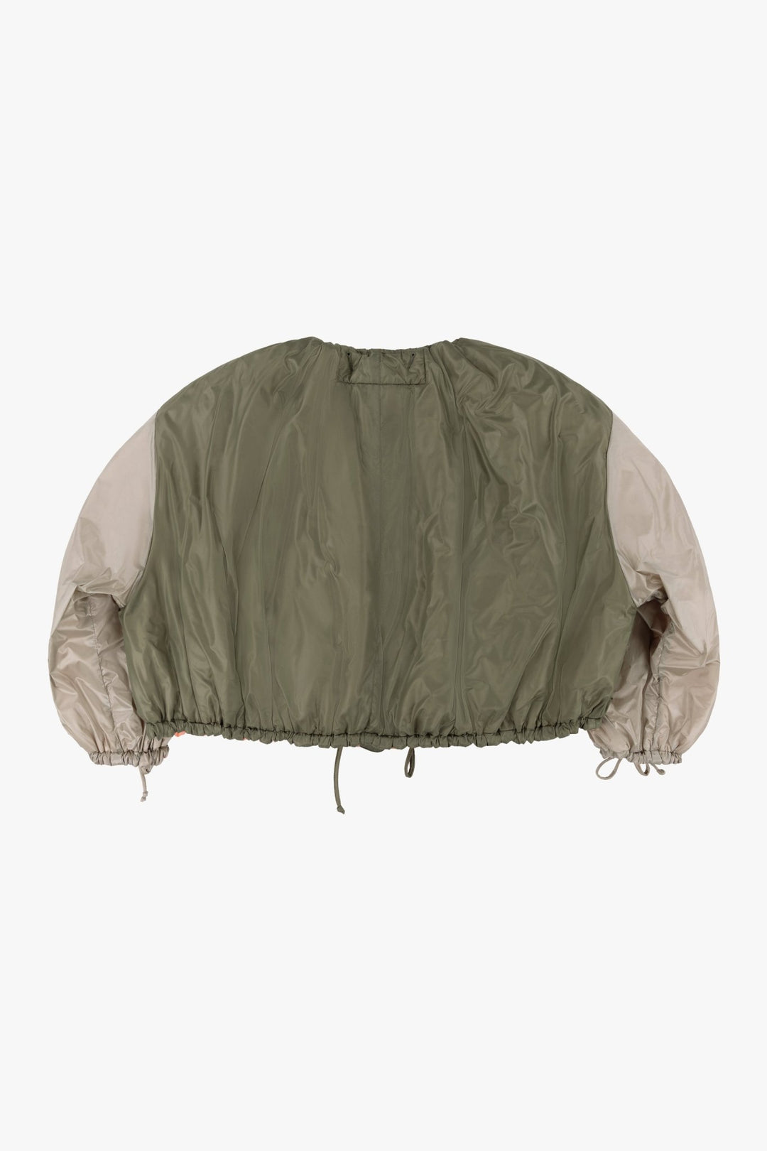 Parachute Quilted Bomber - Bright Rose / Pale Olive & Dove Grey