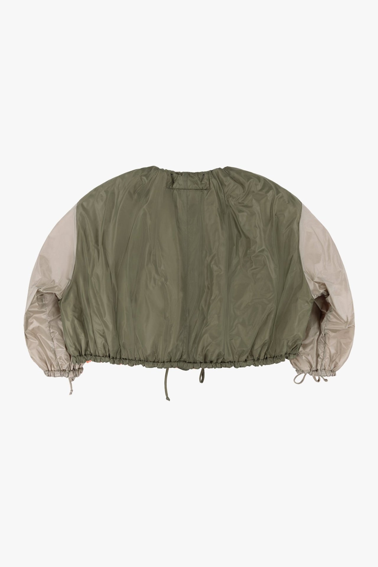 Parachute Quilted Bomber - Bright Rose / Pale Olive & Dove Grey