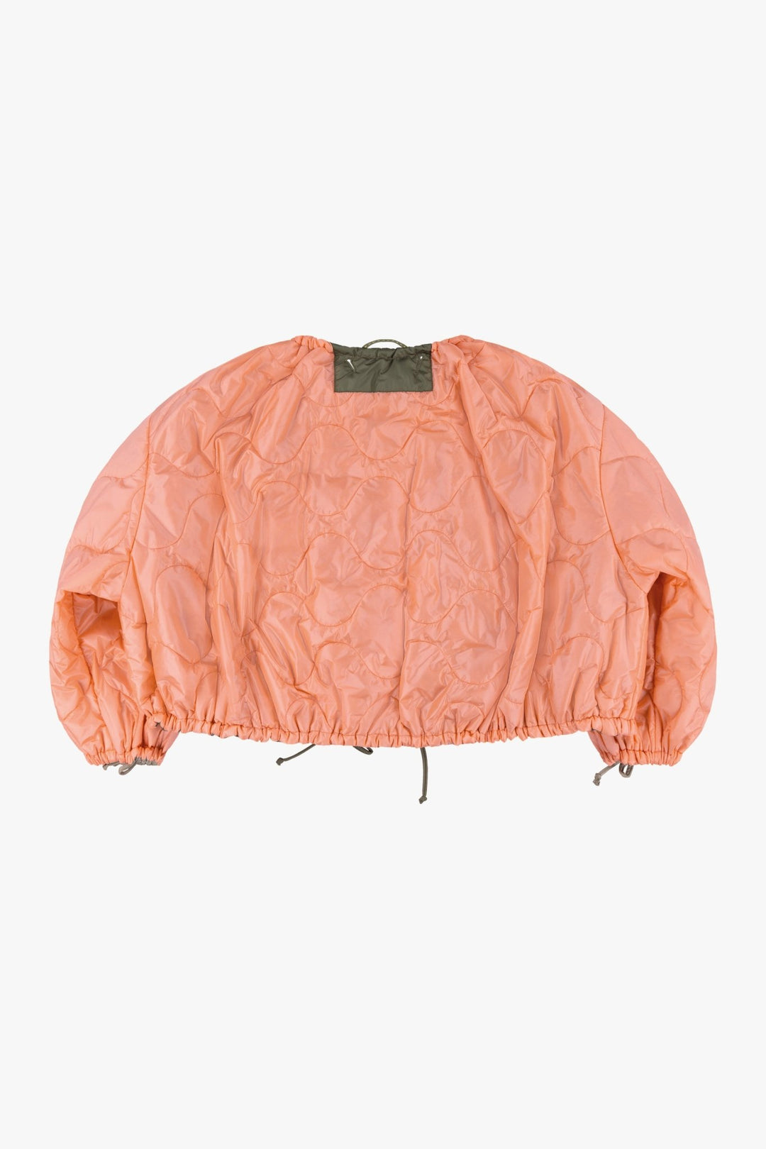 Parachute Quilted Bomber - Bright Rose / Pale Olive & Dove Grey