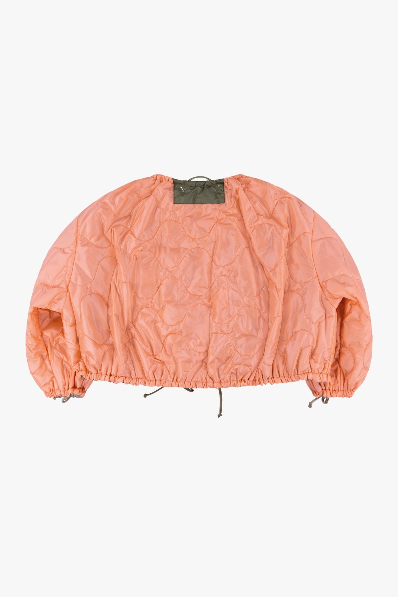 Parachute Quilted Bomber - Bright Rose / Pale Olive & Dove Grey