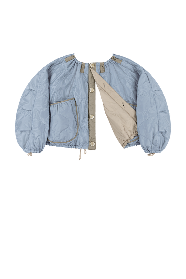 Parachute Quilted Bomber - Glacier Blue / Dove Grey - Layer 6
