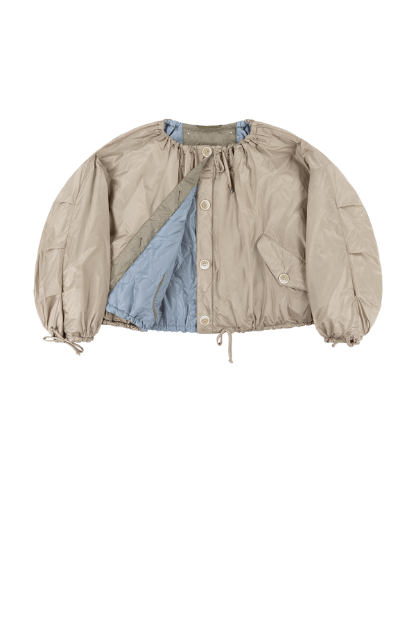 Parachute Quilted Bomber - Glacier Blue / Dove Grey - Layer 1