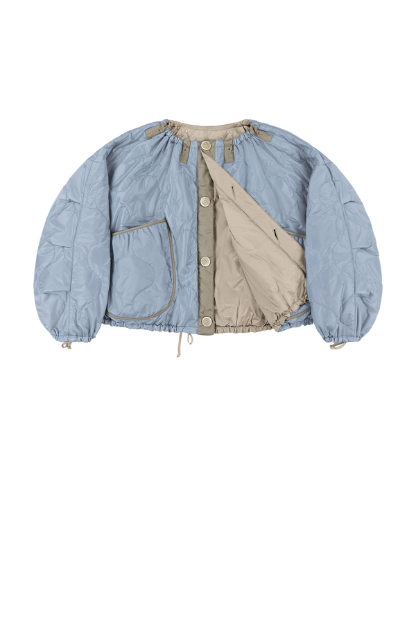 Parachute Quilted Bomber - Glacier Blue / Dove Grey - Layer 1
