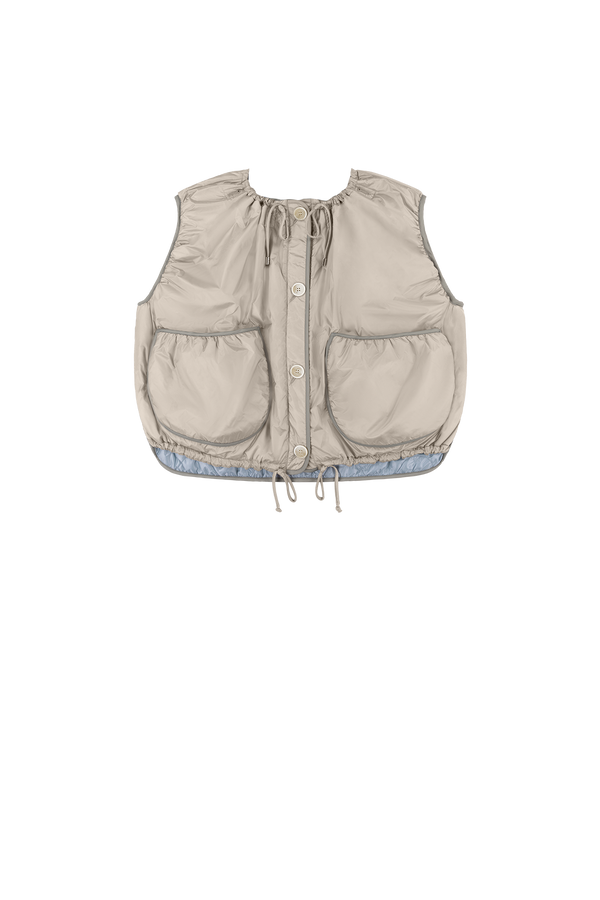 Parachute Quilted Vest - Glacier Blue / Dove Grey - Layer 5