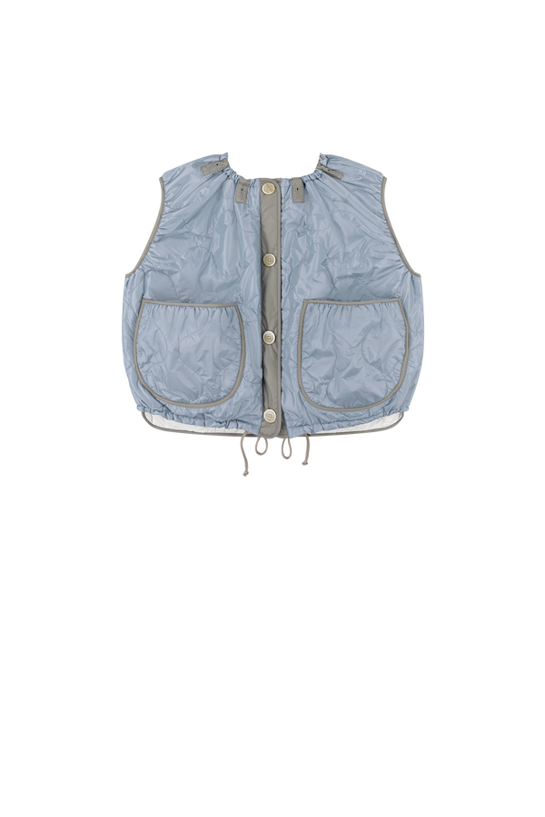 Parachute Quilted Vest - Glacier Blue / Dove Grey - Layer 5