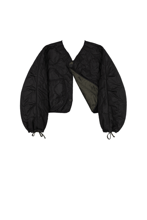 Parachute Silk Nylon Lattice Bomber - Olive / Black - Layer 6