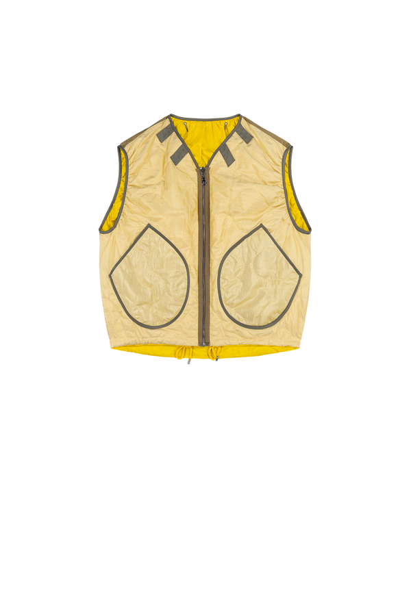 Parachute Silk Nylon Vest - Sunny Yellow / Pale Yellow - Layer 2