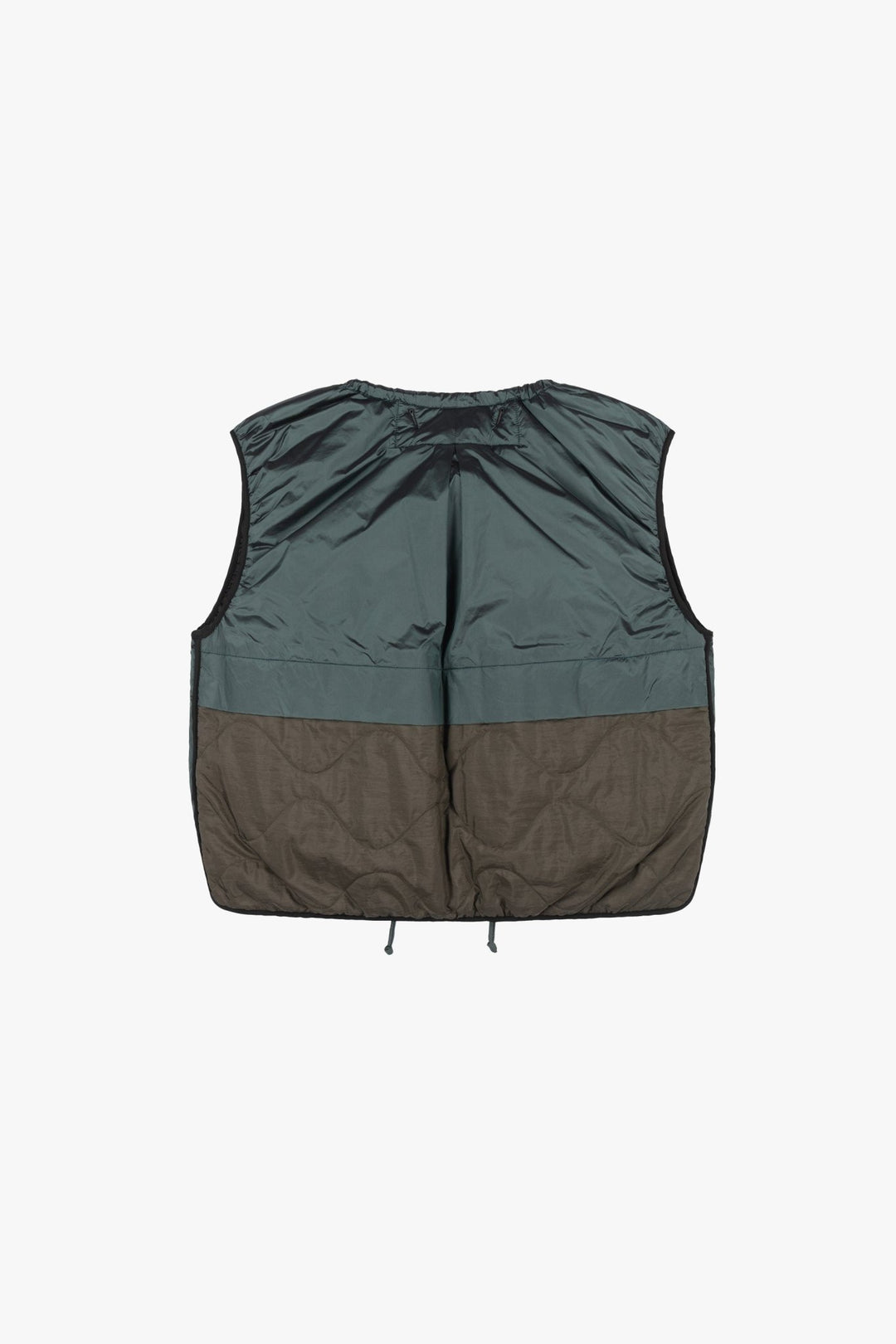 Parachute Quilted Vest - Black / Mineral Green