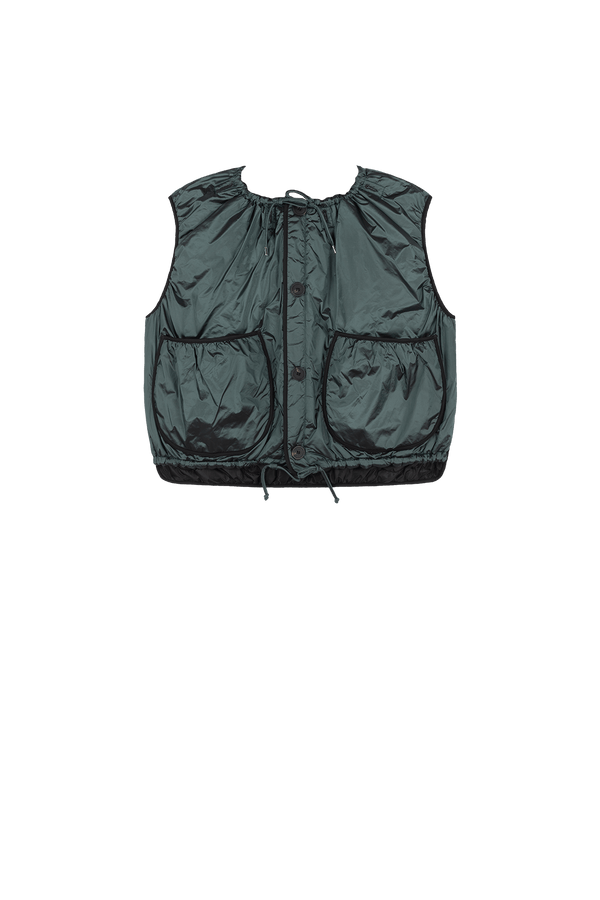 Parachute Quilted Vest - Black / Mineral Green - Layer 5