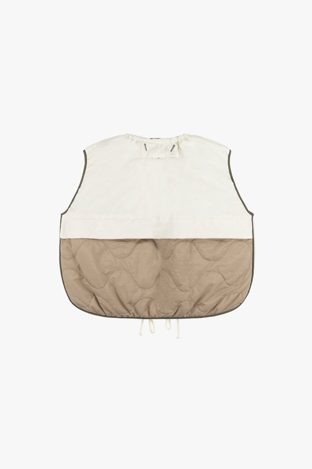 Parachute Quilted Vest - Pale Sage / White