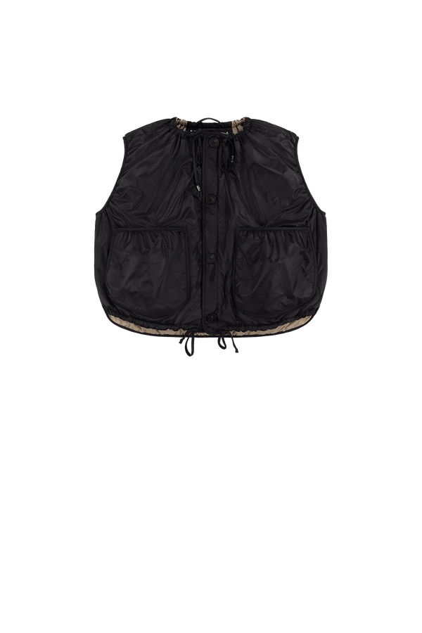 Parachute Quilted Vest - Stone / Black - Layer 2