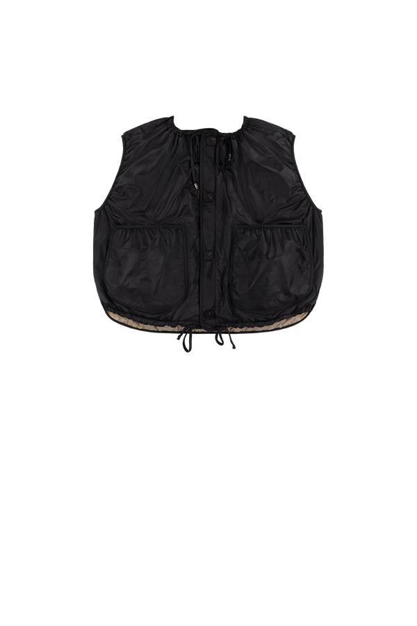 Parachute Quilted Vest - Stone / Black - Layer 5