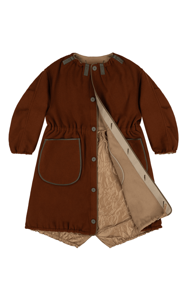 Parachute Wool Cashmere Parka - Camel / Sienna - Layer 1