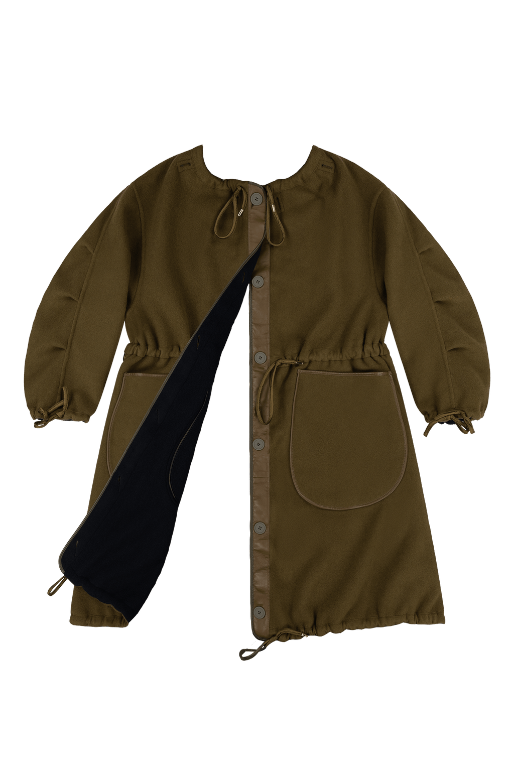 Parachute Wool Cashmere Parka - Olive / Navy - Layer 6