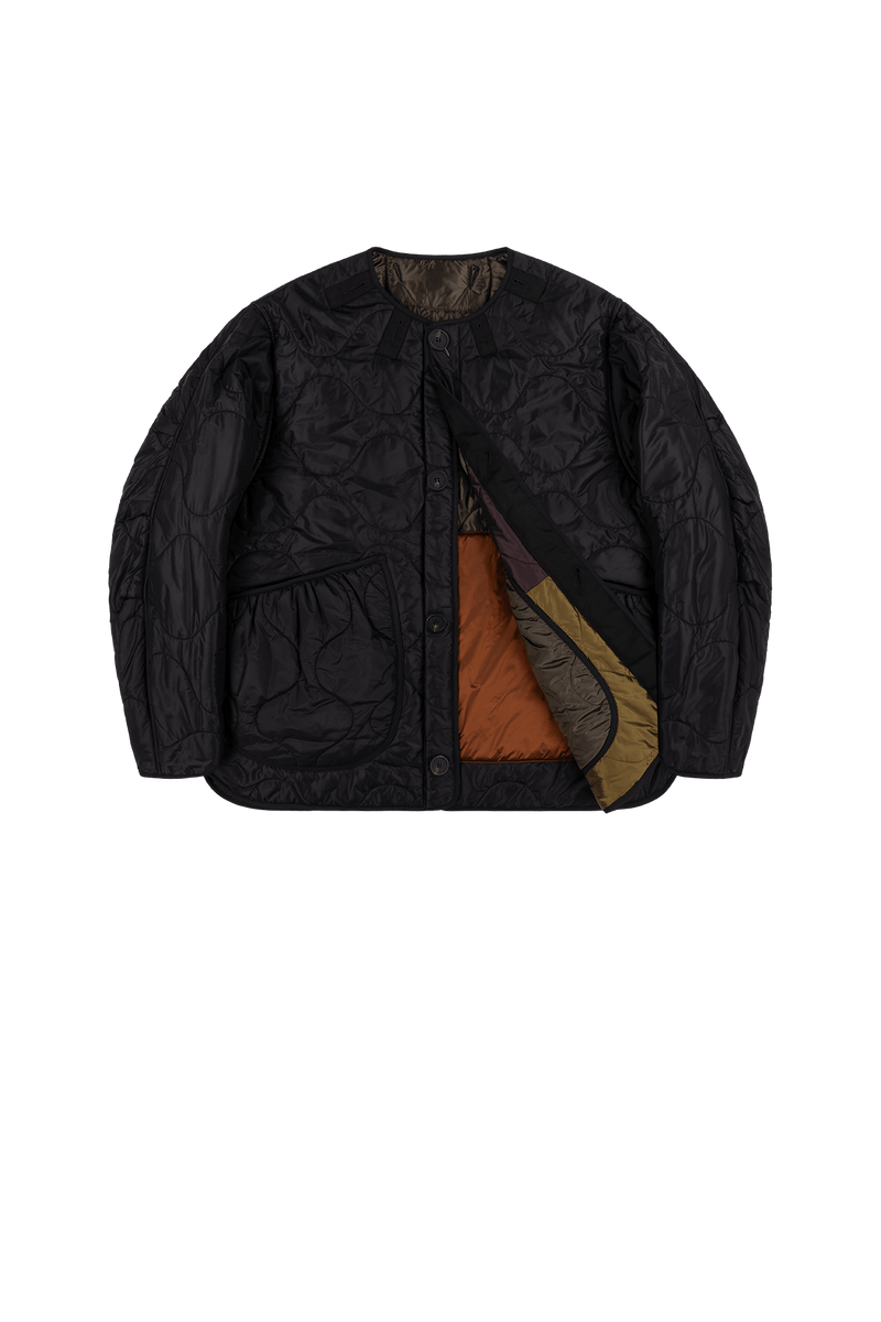 Signature Patchwork Cropped Quilt - Bordeaux / Black - Layer 1