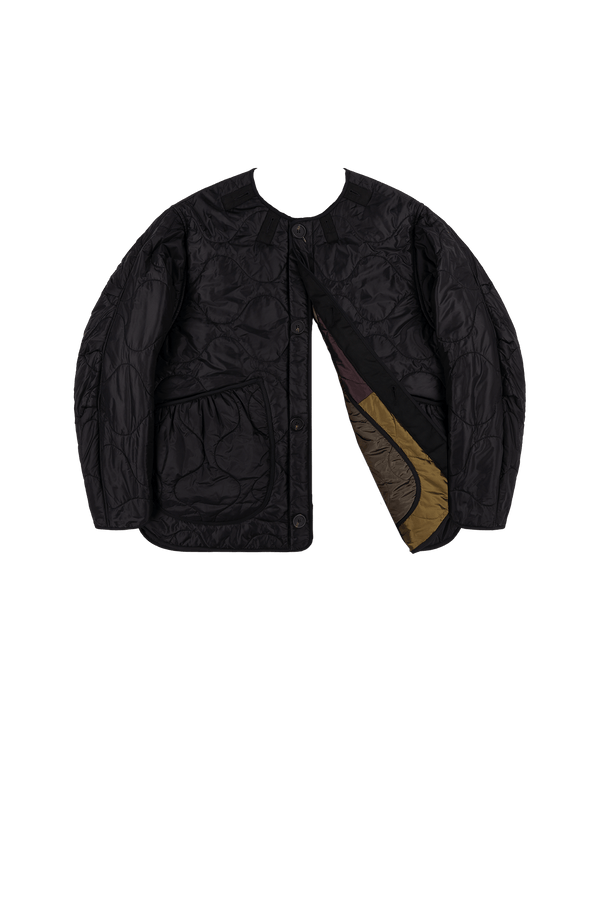 Signature Patchwork Cropped Quilt - Bordeaux / Black - Layer 6