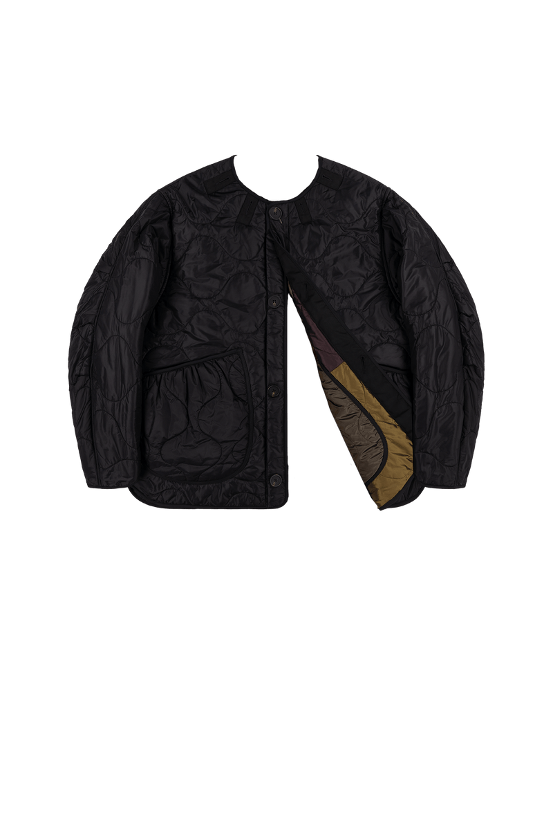 Signature Patchwork Cropped Quilt - Bordeaux / Black - Layer 6